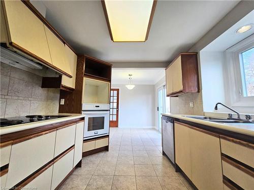 115 Chesley Street, Hamilton, ON - Indoor Photo Showing Kitchen With Double Sink