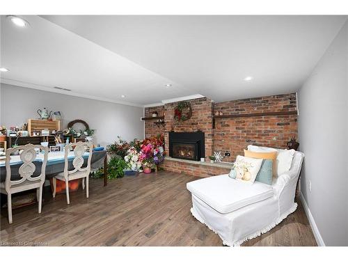 85 Barons Avenue S, Hamilton, ON - Indoor With Fireplace