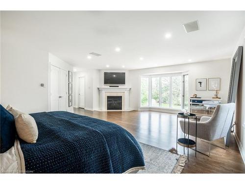 6345 Mcniven Court, Burlington, ON - Indoor Photo Showing Bedroom With Fireplace