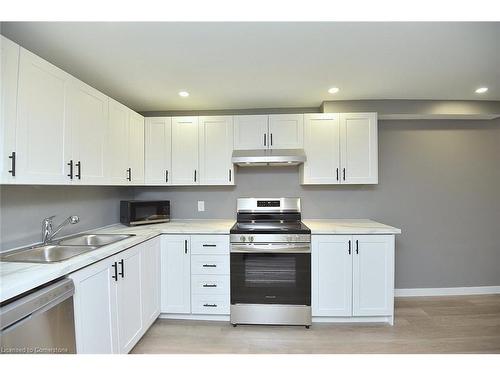 Lower-97 Gatestone Drive, Stoney Creek, ON - Indoor Photo Showing Kitchen With Double Sink