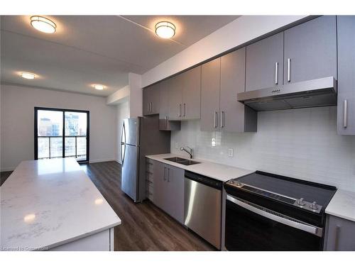 2112-15 Queen Street S, Hamilton, ON - Indoor Photo Showing Kitchen With Stainless Steel Kitchen With Double Sink