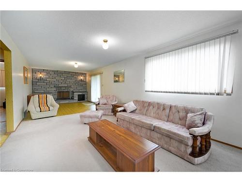 49 Christopher Drive, Hamilton, ON - Indoor Photo Showing Living Room With Fireplace