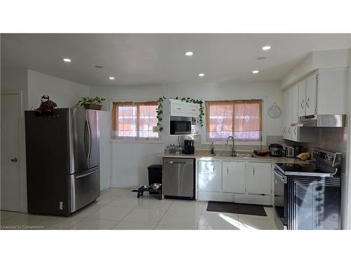 208 West 19Th Street, Hamilton, ON - Indoor Photo Showing Kitchen With Double Sink