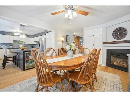 5160 Ridgewell Road, Burlington, ON - Indoor Photo Showing Dining Room With Fireplace