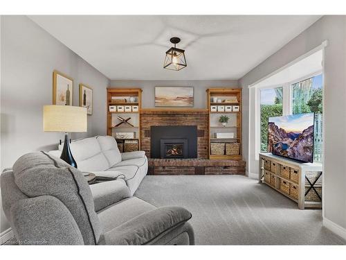 241 Bonaventure Drive, Hamilton, ON - Indoor Photo Showing Living Room With Fireplace