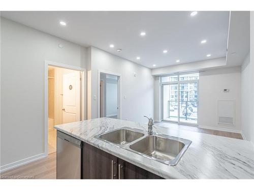 205-125 Shoreview Place, Stoney Creek, ON - Indoor Photo Showing Kitchen With Double Sink