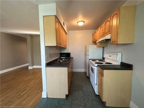 406-101 Queen Street S, Hamilton, ON - Indoor Photo Showing Kitchen With Double Sink