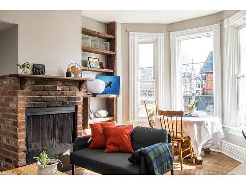 2-270 Queen Street S, Hamilton, ON - Indoor Photo Showing Living Room With Fireplace