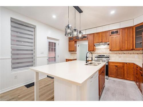 Main-106 Wentworth Street S, Hamilton, ON - Indoor Photo Showing Kitchen With Double Sink