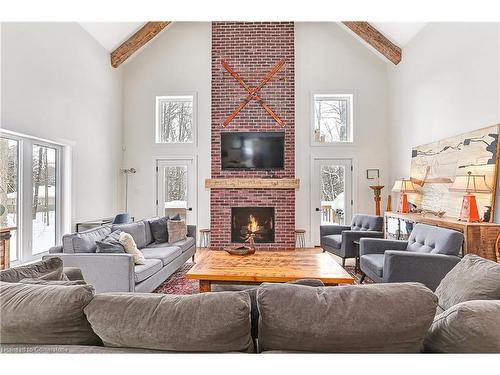 234 Canrobert Street, Eugenia, ON - Indoor Photo Showing Living Room With Fireplace