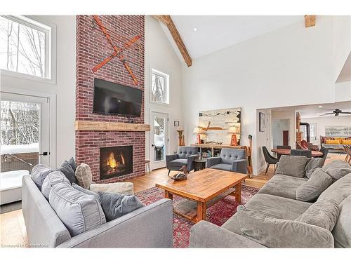 234 Canrobert Street, Eugenia, ON - Indoor Photo Showing Living Room With Fireplace