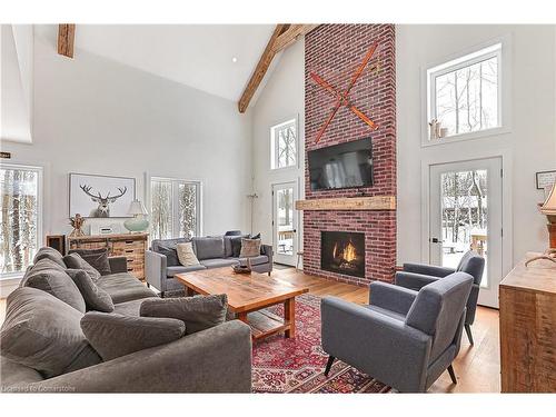 234 Canrobert Street, Eugenia, ON - Indoor Photo Showing Living Room With Fireplace