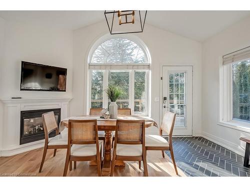 896 Lasalle Park Road, Burlington, ON - Indoor Photo Showing Dining Room With Fireplace