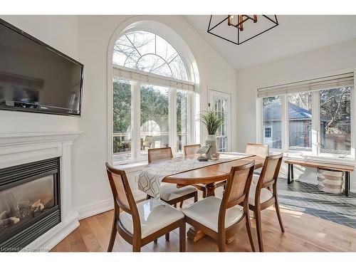 896 Lasalle Park Road, Burlington, ON - Indoor Photo Showing Dining Room With Fireplace