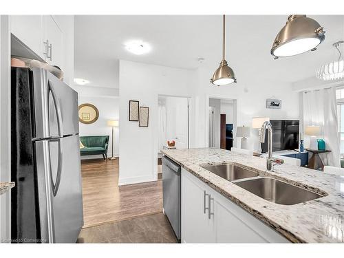 222-101 Shoreview Place, Stoney Creek, ON - Indoor Photo Showing Kitchen With Double Sink