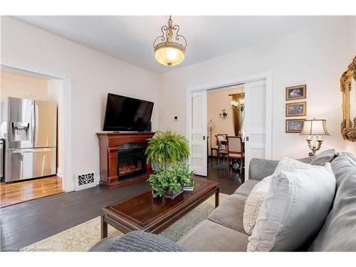 80 Alanson Street, Hamilton, ON - Indoor Photo Showing Living Room With Fireplace