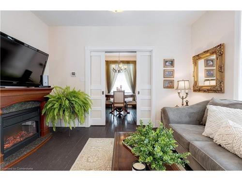 80 Alanson Street, Hamilton, ON - Indoor Photo Showing Living Room With Fireplace