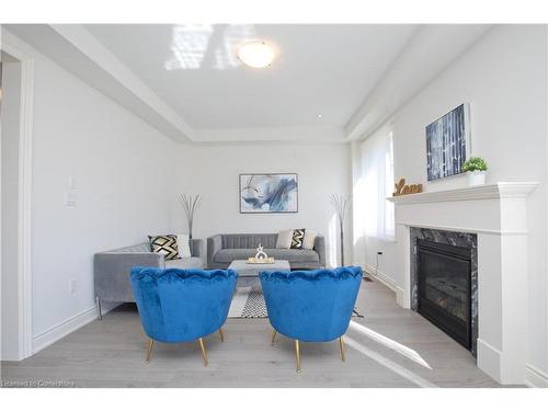 92 Elstone Place, Waterdown, ON - Indoor Photo Showing Living Room With Fireplace