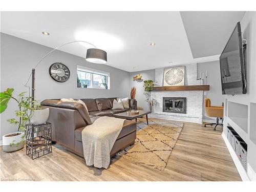 98 Forestgate Drive, Hamilton, ON - Indoor Photo Showing Living Room With Fireplace