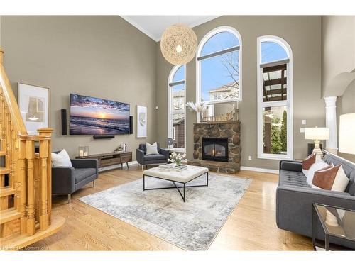 2354 Salcome Drive, Oakville, ON - Indoor Photo Showing Living Room With Fireplace