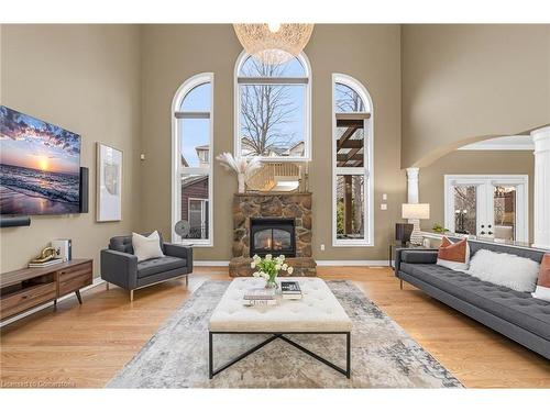 2354 Salcome Drive, Oakville, ON - Indoor Photo Showing Living Room With Fireplace