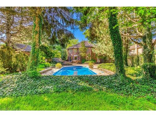 341 Acacia Court, Oakville, ON - Outdoor With In Ground Pool With Backyard