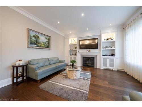 417 Scarsdale Crescent, Oakville, ON - Indoor Photo Showing Living Room With Fireplace