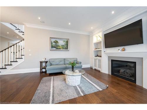 417 Scarsdale Crescent, Oakville, ON - Indoor Photo Showing Living Room With Fireplace