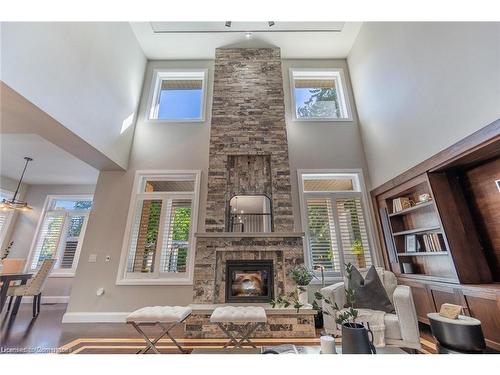 169 Orchard Drive, Ancaster, ON - Indoor Photo Showing Living Room With Fireplace