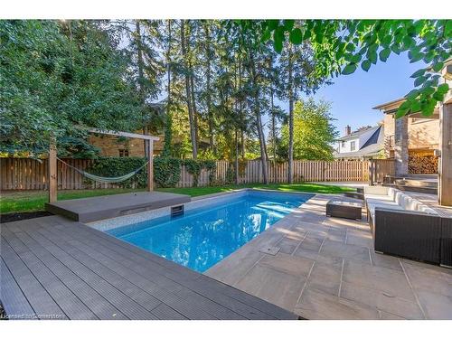 169 Orchard Drive, Ancaster, ON - Outdoor With In Ground Pool With Backyard