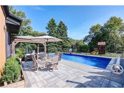 380 Parkside Drive, Waterdown, ON - Outdoor With In Ground Pool With Backyard