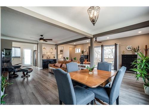 752 Beach Boulevard, Hamilton, ON - Indoor Photo Showing Dining Room With Fireplace