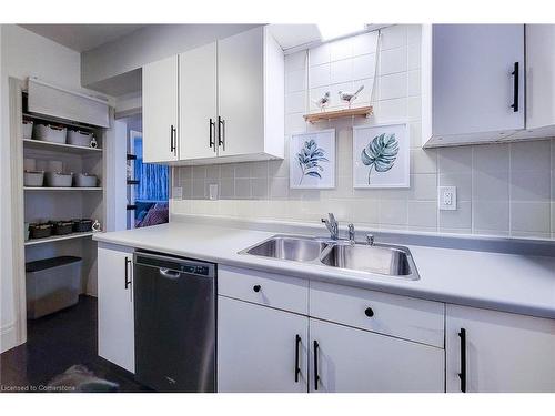 45 Robins Avenue, Hamilton, ON - Indoor Photo Showing Kitchen With Double Sink