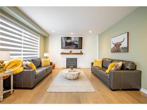 50 Fleming Crescent, Caledonia, ON - Indoor Photo Showing Living Room With Fireplace