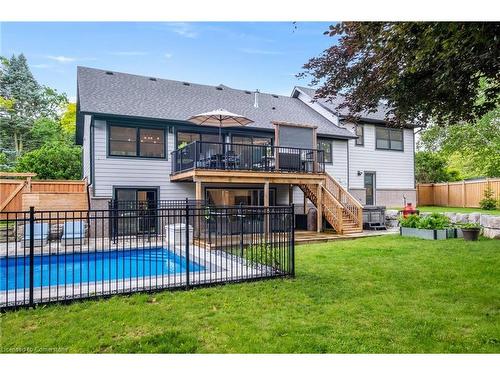 799 Cranston Court, Burlington, ON - Outdoor With In Ground Pool With Deck Patio Veranda