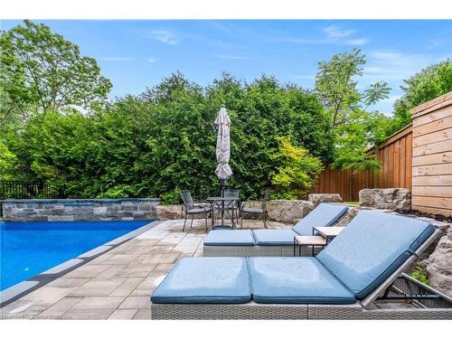 799 Cranston Court, Burlington, ON - Outdoor With In Ground Pool With Deck Patio Veranda