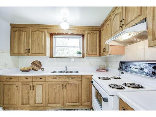 113 Kensington Avenue N, Hamilton, ON - Indoor Photo Showing Kitchen With Double Sink