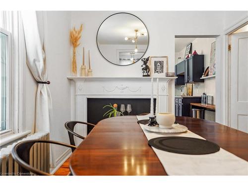 85 Barton Street W, Hamilton, ON - Indoor Photo Showing Dining Room With Fireplace