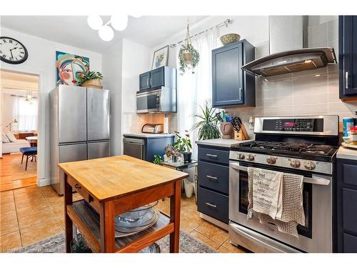 85 Barton Street W, Hamilton, ON - Indoor Photo Showing Kitchen With Stainless Steel Kitchen