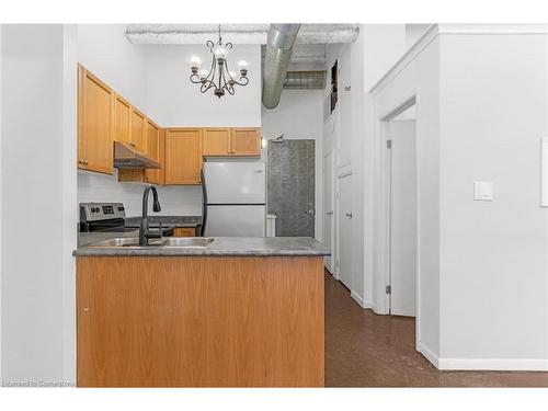 304-11 Rebecca Street, Hamilton, ON - Indoor Photo Showing Kitchen With Double Sink