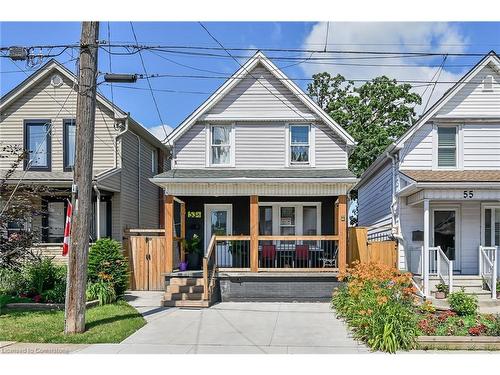 53 1/2 Robins Avenue, Hamilton, ON - Outdoor With Deck Patio Veranda With Facade