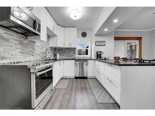 53 1/2 Robins Avenue, Hamilton, ON - Indoor Photo Showing Kitchen With Stainless Steel Kitchen With Upgraded Kitchen