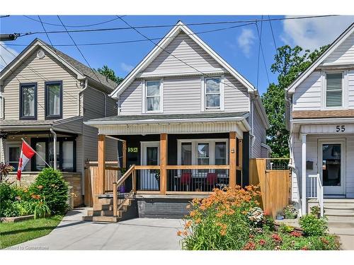 53 1/2 Robins Avenue, Hamilton, ON - Outdoor With Deck Patio Veranda With Facade