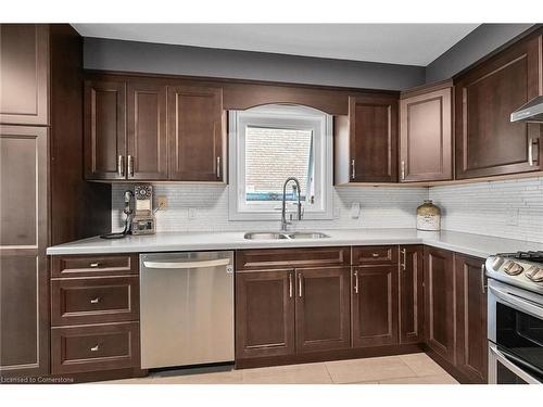 63 Edna Avenue, Hamilton, ON - Indoor Photo Showing Kitchen With Double Sink