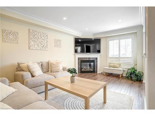 175 Spring Creek Drive, Waterdown, ON - Indoor Photo Showing Living Room With Fireplace