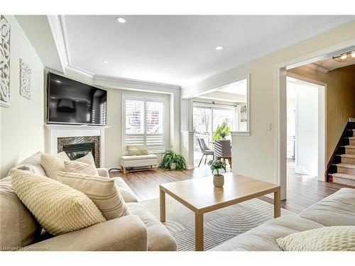 175 Spring Creek Drive, Waterdown, ON - Indoor Photo Showing Living Room With Fireplace