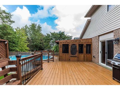 45 Tartan Drive, Caledonia, ON - Outdoor With Above Ground Pool With Exterior