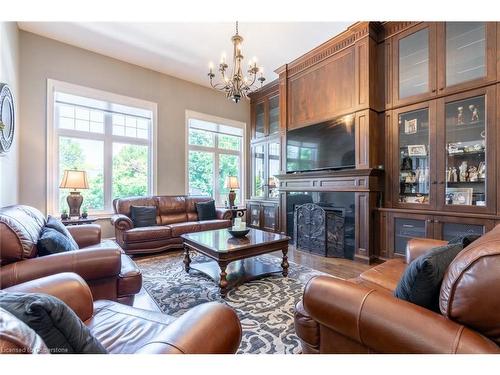 17 Mcdonald Court, Waterdown, ON - Indoor Photo Showing Living Room With Fireplace