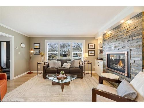 673 Inverary Road, Burlington, ON - Indoor Photo Showing Living Room With Fireplace