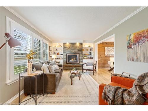 673 Inverary Road, Burlington, ON - Indoor Photo Showing Living Room With Fireplace